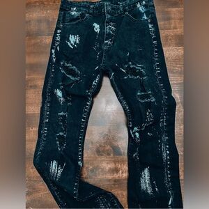 Waimea Black Ripped , distressed boy jeans